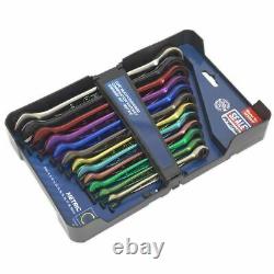 Sealey AK63917 Combination Ratchet Spanner Set 12pc Multi-Coloured Metric