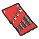 Sealey Vs0343 Flare Nut Brake Pipe Spanner Wrench Set 4pc Ratcheting 8mm 15mm