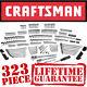 Sears Craftsman 323 Pc Mechanics Tool Set #17155 Sockets Ratcheting Wrenches 311