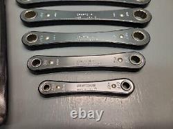 Sears Craftsman 4368 SAE Box End Ratchet Wrench Standard 1/4- 7/8 Set USA NOS