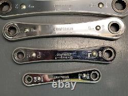 Sears Craftsman 9 4369 Metric Box End Ratchet Wrench METRIC Set USA NOS