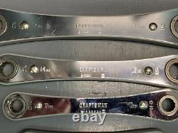 Sears Craftsman 9 4369 Metric Box End Ratchet Wrench METRIC Set USA NOS