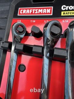 Sears Craftsman USA Nos 6pc Cross Force Reversible Ratcheting Wrench Set 44850