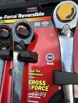 Sears Craftsman USA Nos 6pc Cross Force Reversible Ratcheting Wrench Set 44850