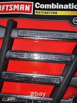 Sears Craftsman USA Nos 8pc Ratcheting Combination Wrench Set SAE 42444 Rare