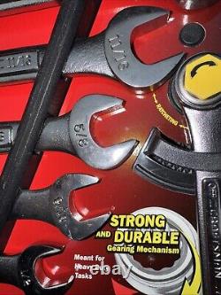 Sears Craftsman USA Nos 8pc Ratcheting Combination Wrench Set SAE 42444 Rare