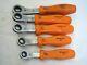 Set 5 Snap-on Orange Handled Metric Reversible Ratcheting Wrench 8,10,13,14,15mm