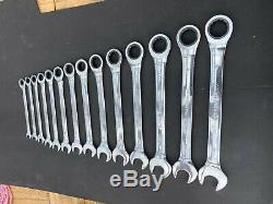 Set of 14 Halfords Advanced Metric Ratchet Combination Spanners 6-19 mm