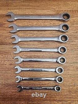 Set of Gearwrench Ratcheting Wrenches Metric and SAE, 16 piece Set