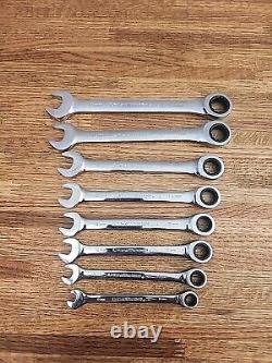 Set of Gearwrench Ratcheting Wrenches Metric and SAE, 16 piece Set