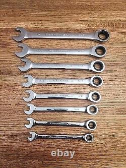 Set of Gearwrench Ratcheting Wrenches Metric and SAE, 16 piece Set