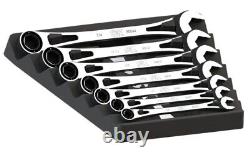 Sk U. S. A. #80049 X-frame 6pt Sae Fractional Combination Ratcheting Set 7pc