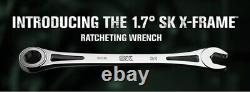 Sk U. S. A. #80049 X-frame 6pt Sae Fractional Combination Ratcheting Set 7pc