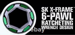 Sk U. S. A. #80049 X-frame 6pt Sae Fractional Combination Ratcheting Set 7pc