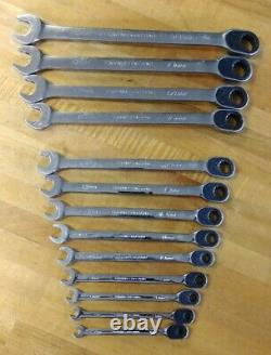 Snap On13 Pc Metric Flank Dr Plus Reversible Ratcheting Wrench Set SOXRRM714-1