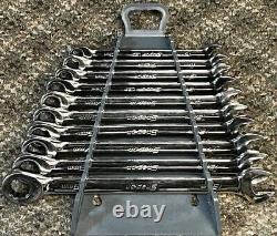 Snap On 10Pc Metric 0 Offset Ratcheting Wrench Set 10MM 19MM 12Pt OEXRM710