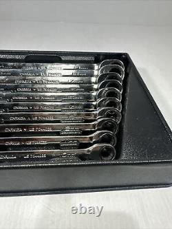 Snap On 10pc 12-Point Metric Ratcheting Combination Wrench Set 10-19mm OXRM710