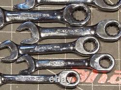 Snap On 12Pc Metric Stubby Short Ratcheting Wrench Set 8MM 19MM OXKRM707 + 705