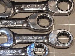 Snap On 12Pc Metric Stubby Short Ratcheting Wrench Set 8MM 19MM OXKRM707 + 705