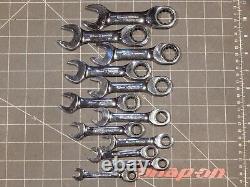 Snap On 12Pc Metric Stubby Short Ratcheting Wrench Set 8MM 19MM OXKRM707 + 705