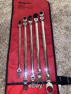 Snap-On 12-Point Metric Flank Drive Double Flex Ratcheting Wrench Set (XFRM705)