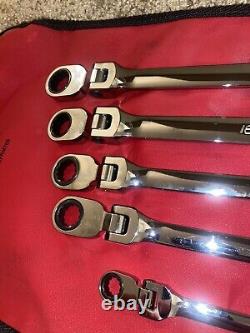 Snap-On 12-Point Metric Flank Drive Double Flex Ratcheting Wrench Set (XFRM705)