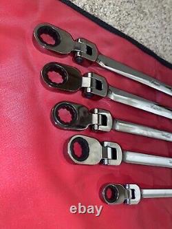 Snap-On 12-Point Metric Flank Drive Double Flex Ratcheting Wrench Set (XFRM705)