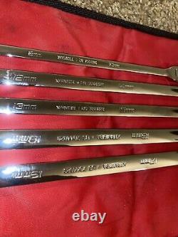 Snap-On 12-Point Metric Flank Drive Double Flex Ratcheting Wrench Set (XFRM705)