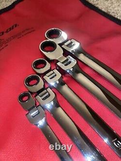 Snap-On 12-Point Metric Flank Drive Double Flex Ratcheting Wrench Set (XFRM705)