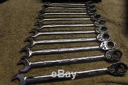 Snap On 12 Point Metric Speed Open End / Ratcheting Box Wrench Set (10-19M)