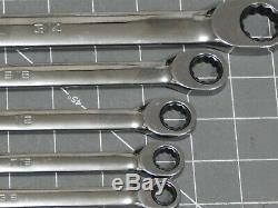 Snap On 5Pc SAE Long High Performance Box Ratchet Wrench Set 3/8 3/4 XDLR705