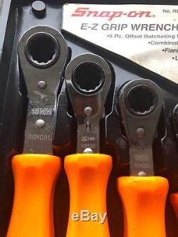 Snap On 5 Piece Offset Ratchet Wrench Hard Handle Set RARE RBYC5