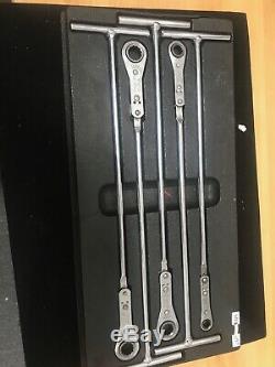 Snap On 5 pc 12 Pt. Metric T-Handle Ratcheting Box Wrench Set RTBM14 (GS)