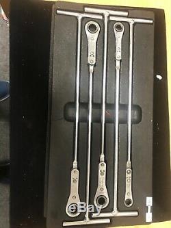 Snap On 5 pc 12 Pt. Metric T-Handle Ratcheting Box Wrench Set RTBM14 (GS)