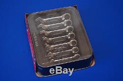 Snap-On 7 Piece Metric Short Ratcheting Box/Open End Set OXIRM707 NEW SHIPS FREE