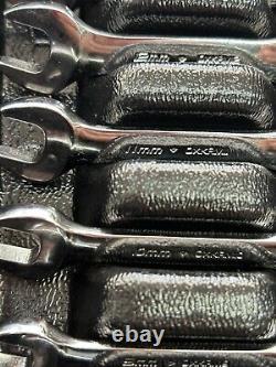 Snap-On 7-Wrench 12-pt. Short Ratchet Set 8-14mm, OXKRM707, Lightly Used
