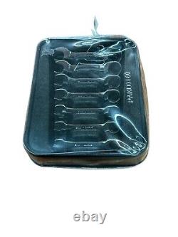 Snap-On 7-Wrench 12-pt. Short Ratchet Set 8-14mm, OXKRM707, Lightly Used