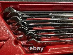 Snap On 7 pc 12-Point SAE Reversible Ratchet Wrench Set 3/8-3/4 Read details
