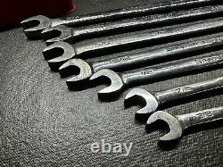 Snap On 7 pc 12-Point SAE Reversible Ratchet Wrench Set 3/8-3/4 Read details