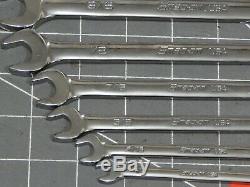 Snap On 9Pc SAE Flank Drive Plus Ratchet Wrench Set 1/4 3/4 Foam Tray SOXRR01