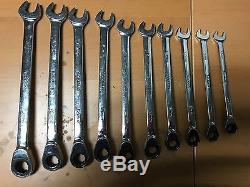 Snap On Flank Drive Plus Ratcheting Metric Combination Wrench Set SOEXRM710