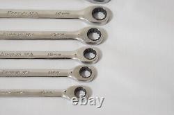Snap-On Metric Flank Drive Plus Non-Reversible Ratcheting Combination Wrench Set