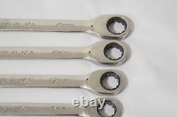 Snap-On Metric Flank Drive Plus Non-Reversible Ratcheting Combination Wrench Set