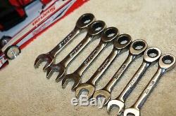 Snap On OXIRM707 7 Piece Metric Stubby Ratcheting Wrench Set 8m-14mm