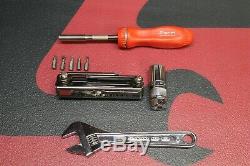 Snap On Ratcheting Screwdriver Adjustable Wrench Ad8 Harley Davidson Set Kit