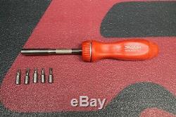 Snap On Ratcheting Screwdriver Adjustable Wrench Ad8 Harley Davidson Set Kit