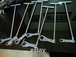 Snap-On SAE 12 Point T-handle Ratcheting Box Wrench Set 1/4- 9/16 (7 Pcs.)