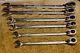 Snap On Sae Flank Drive Plus Reversible Ratcheting Wrench 6pc Set 3/8-11/16