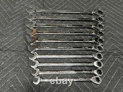 Snap On SOEXRM10-19 Flank Drive Ratcheting Wrench Set 15 Degree Offset 10-19mm