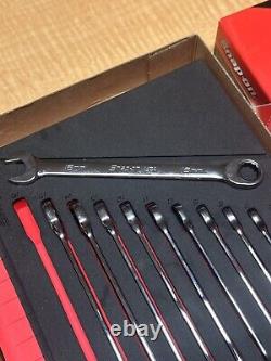 Snap-On SOXRM01FBRA 11 Pc Metric Ratcheting Combination Wrench 6-16mm In Foam